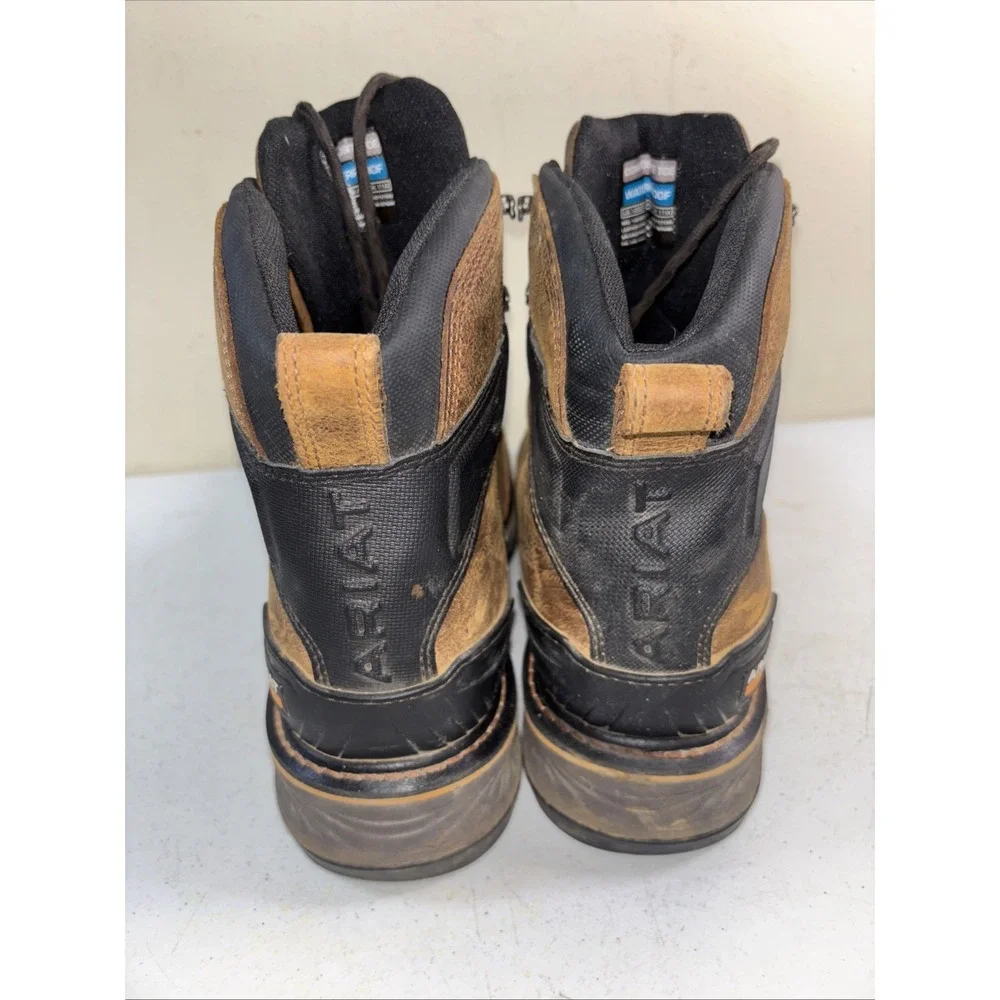 Ariat Men Waterproof Leather Work Boots US Men Size 12EE Slip &‎ Oil Resistant